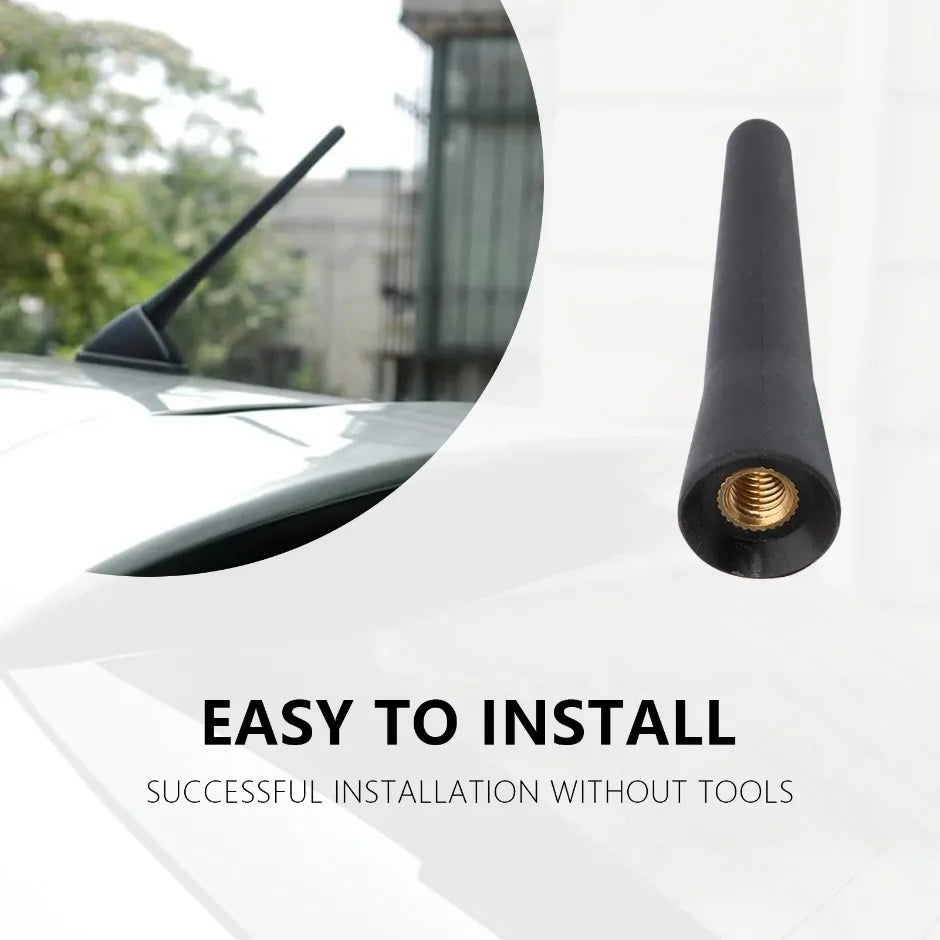 Strong Radio Roof Mount FM AM DAB Black 6.5cm Length Auto Universal with Screws Car Antenna Mini Short Vehicle Accessories