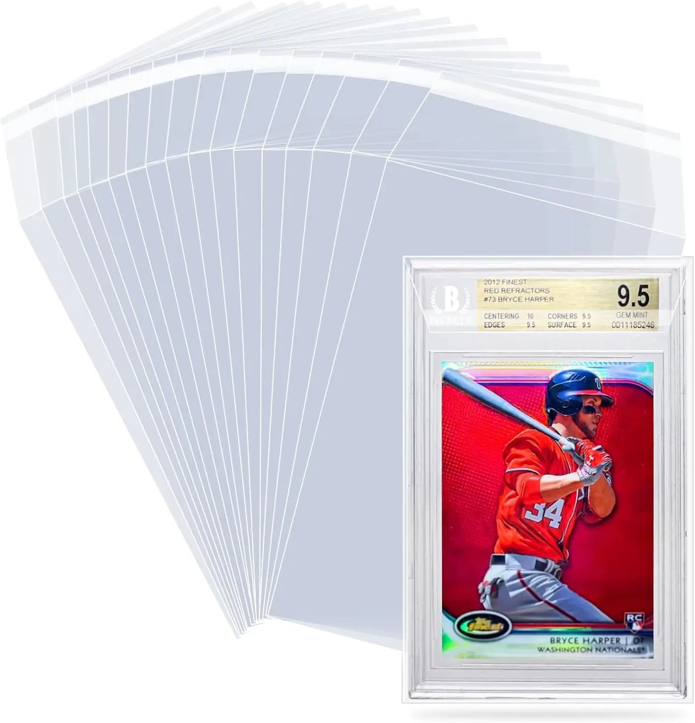 200pcs Graded Card Sleeves Resealable Graded Slabs Collect Protective Bags For Pokemon Baseball Football Sports Game Card