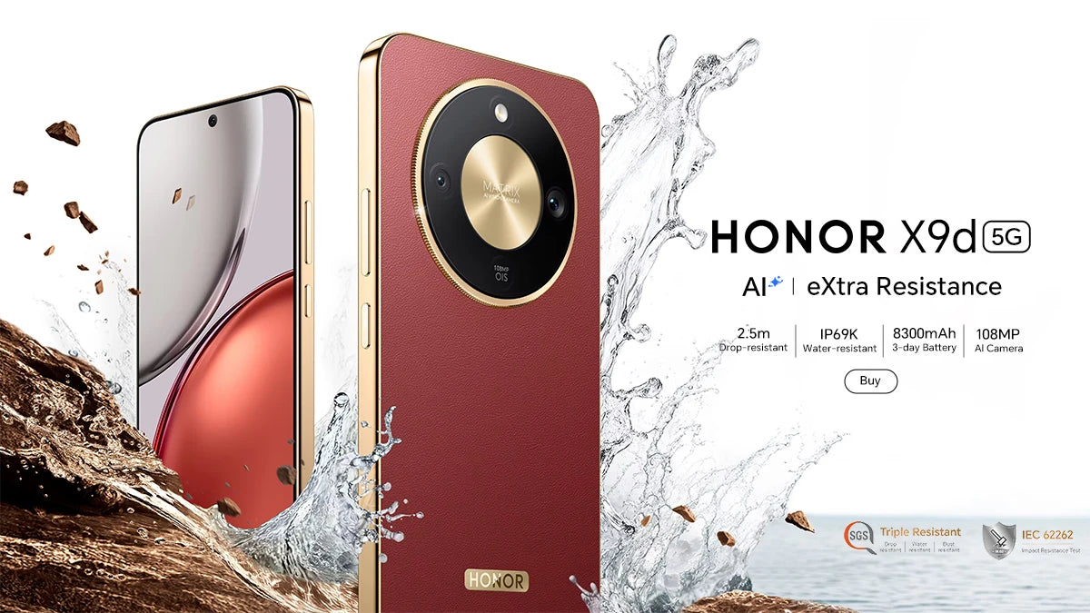 Original Global Version HONOR X9d 12GB+256GB 5G Smartphone 6.79'' 120Hz Screen 108MP AI Camera 8300 mAh 66W Super Charging