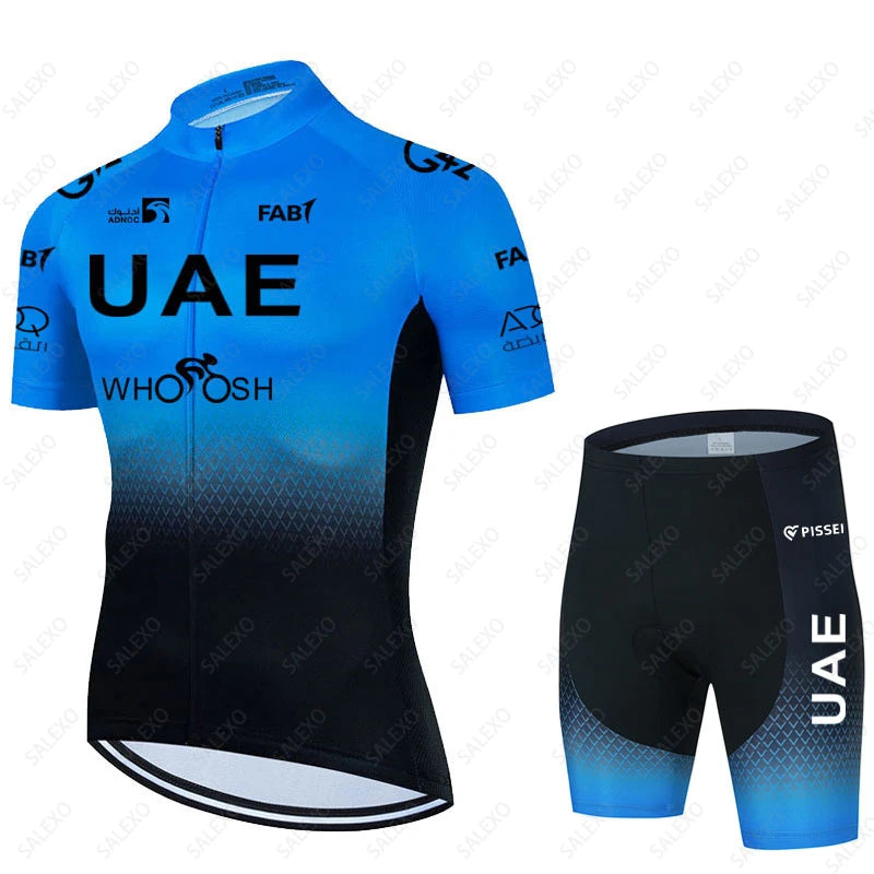 2023 Uae Team Cycling Jersey Set 19D Bike Shorts Set Men Summer MTB Ropa Ciclismo Short Sleeve Bicycle Shirts Maillot Clothing