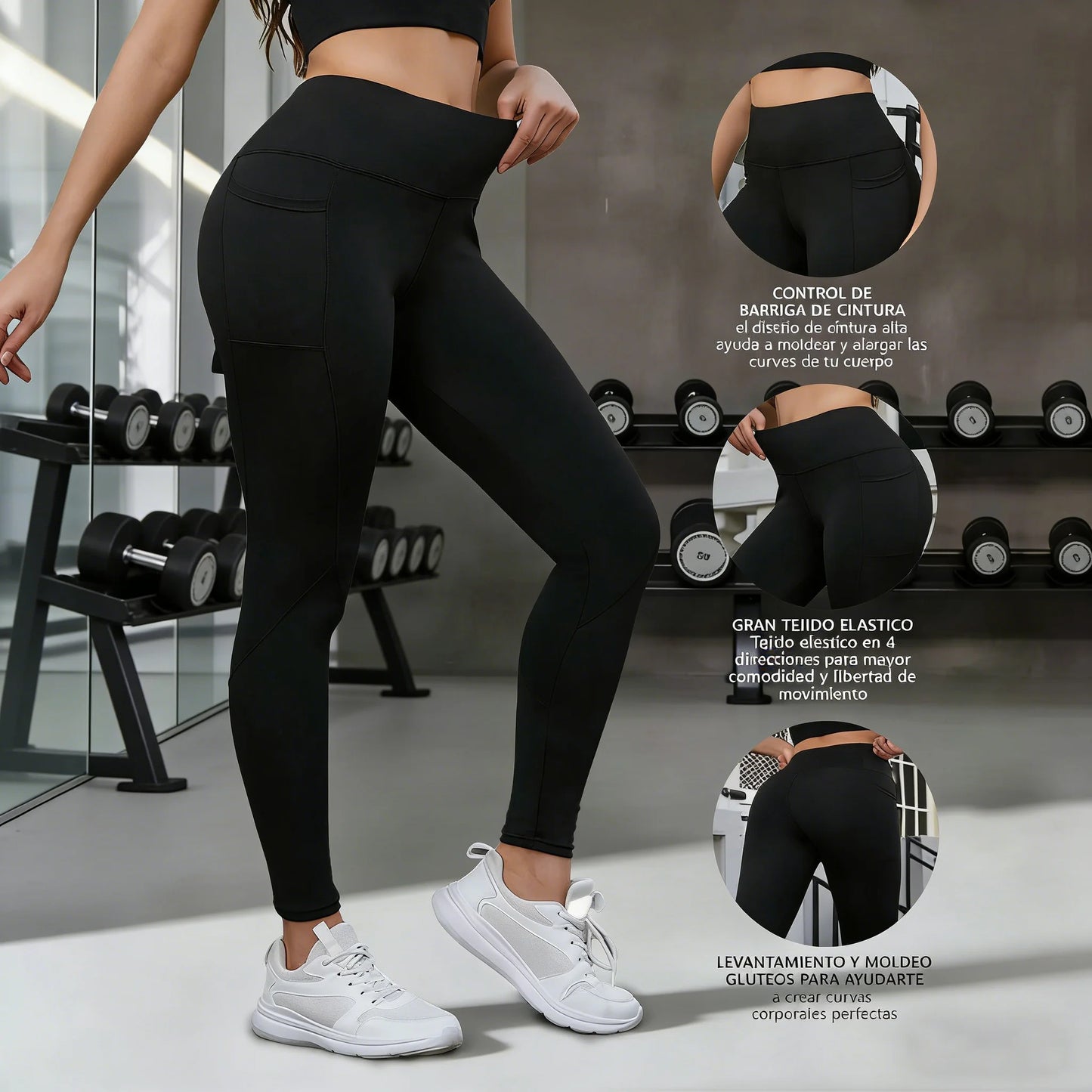 Summer Women's Yoga Leggings High Waist Butt Lift Workout Tummy Control With Side Pockets Pants For Fitness Sportswear Tights
