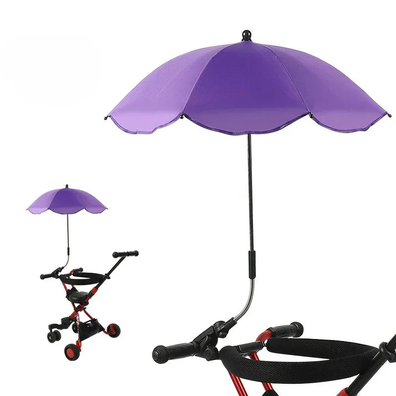 Universal Baby Car Pram Umbrella Adjustable Shade Umbrella Uv Sunshade For Stroller Accessories Sun Visor Portable Parasol Items