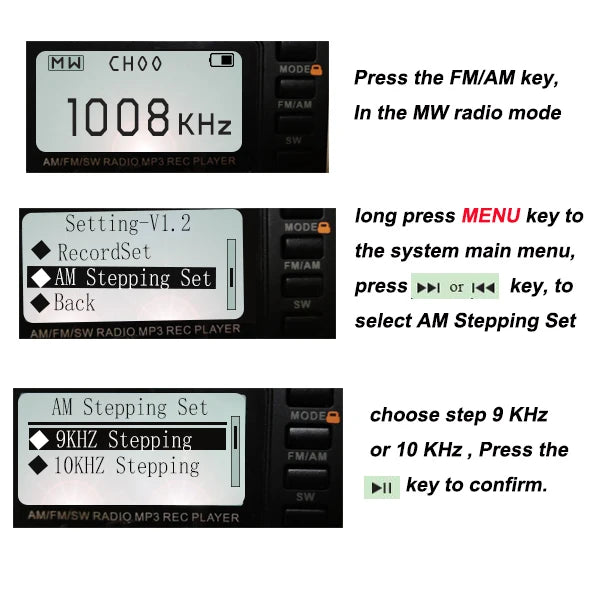 RETEKESS V115 Radio FM AM SW Portable Radios Rechargeable  Radio Batteries multiple bands  USB Recorder Speaker for Elders TX32