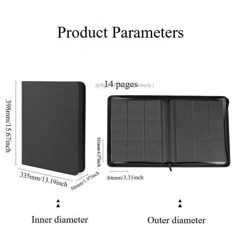 9 Pocket Card Binder for YuGiOh MTG TCG Game Card Holder Holds 252+ Top Loaders Waterproof Card Storage Album