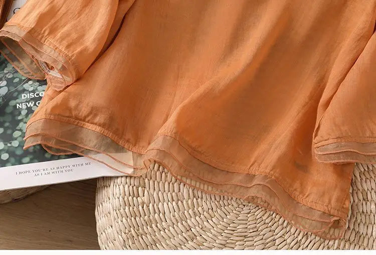 Luxury Embroidery Vintage Shirts Summer Women's Clothing Trends Tops Casual Cardigan Loose Short Coat Patchwork Buttons Blouses