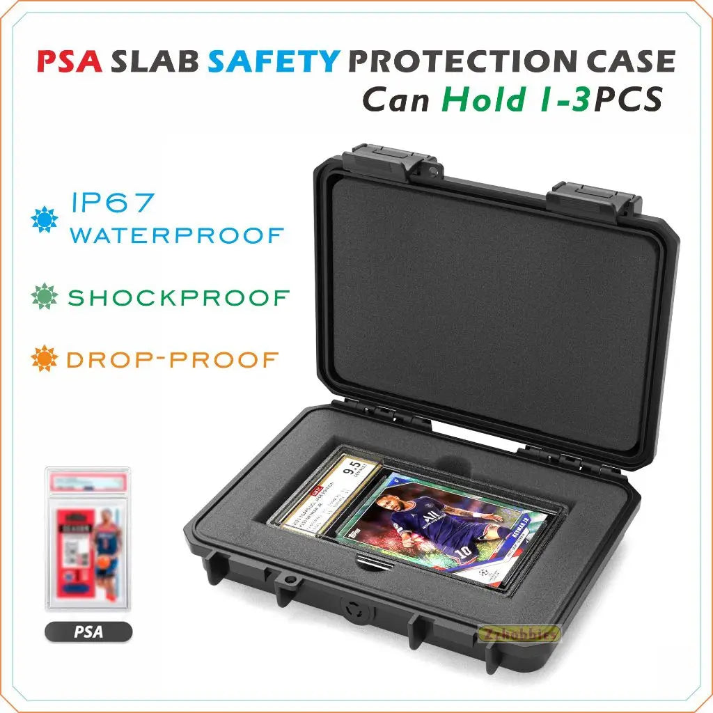 NEW PSA SLAB SAFETY PROTECTION CASE【Can Hold 1~3PCS】IP67 Waterproof, Shockproof & Drop-proof