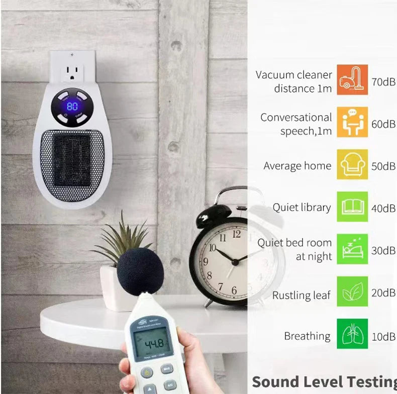 Portable Heater Electric Heater Plug in Wall Room Heater Home Appliance Heating Stove Mini Radiator Remote Hand Warmer Machine