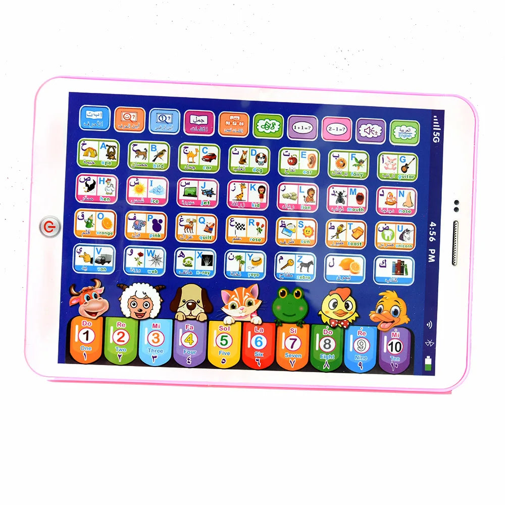 Interactive Arabic French Learning Toy Tablet for Kids Preschool Educational Pad Early Education Electronic Learning Device Gift