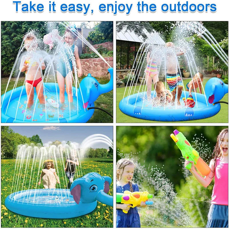 Summer Toys Children Non-Slip Mat Summer Beach Inflatable Water Spray Pad Outdoor Game Toy Pet Swimming Pool Kids Toys