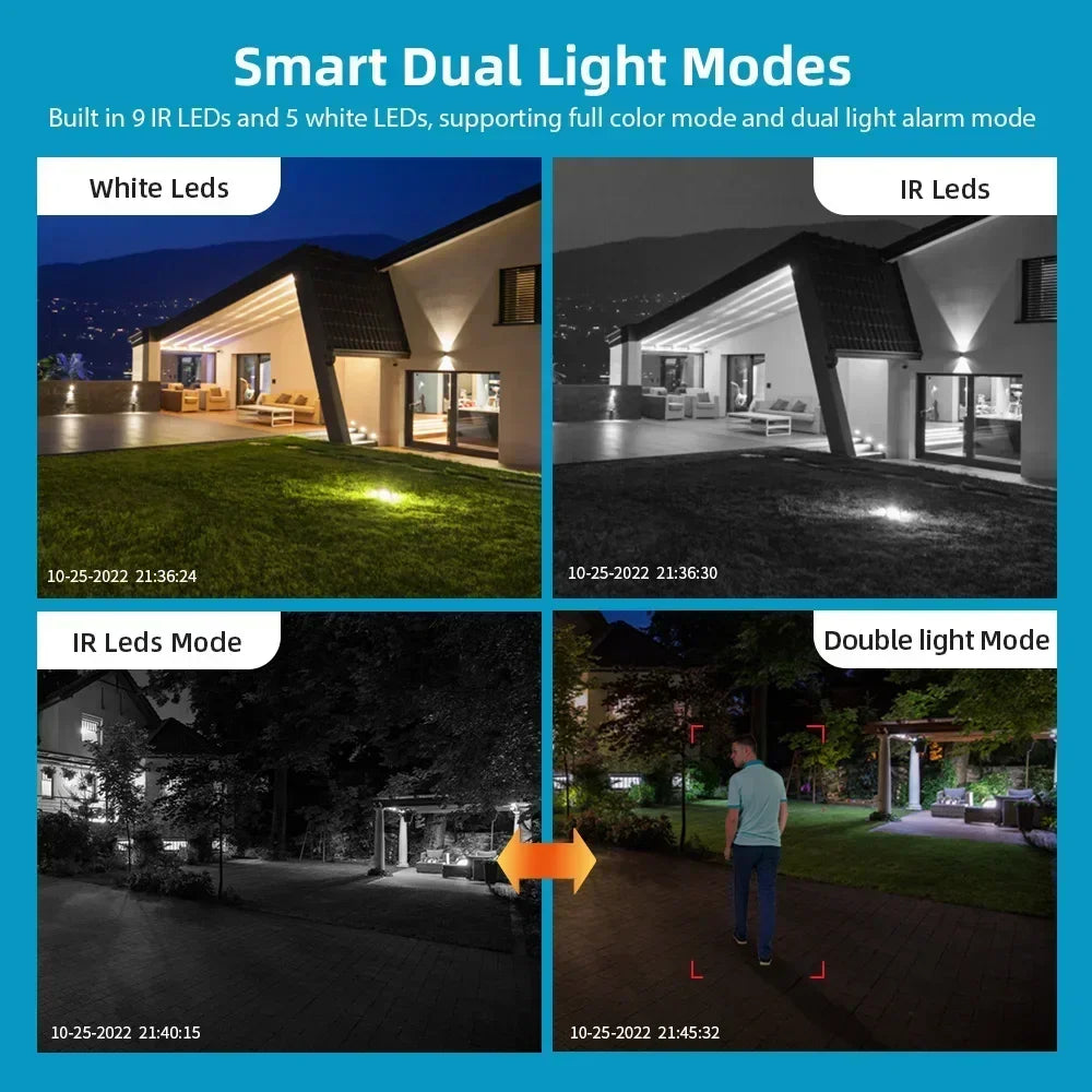 ICSEE Smart WIFI Security Camera 12MP 8K Three Lens 8X Zoom Outdoor HD Video Surveillance IP Cameras IPTV CCTV PTZ Auto Tracking