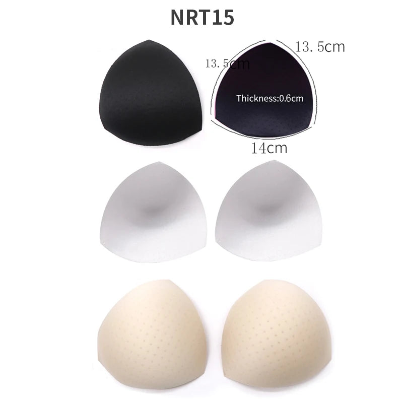 1/2/3Pair Removeable Push Up Pads Bra Pad Triangle Bra Padding Inserts Chest Cups Pads for Swimsuit Bikini Padding Intimates