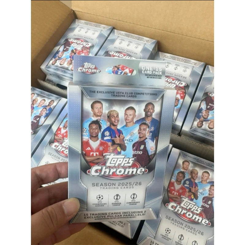 New 2026 Topps Chrome Soccer Club Competitions Hanger Value Box Trading Collection Card Currently in stock