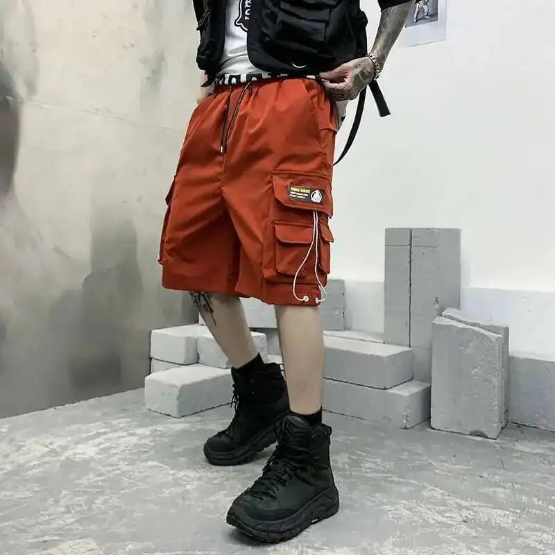 HKSH Summer Men's Workwear Shorts Trendy Brand Ins High Street Loose Outerwear Knee-length Pants Trendy Straight Pockets HK0673