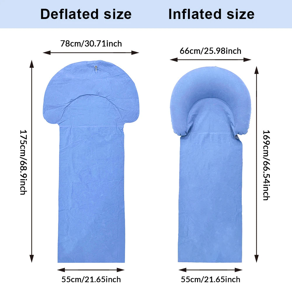 1pcs Inflatable Beach Mat Grass Cushion PVC Moisture Proof Portable Foldable Beach Sleeping Mat Suitable For Outdoor Activities