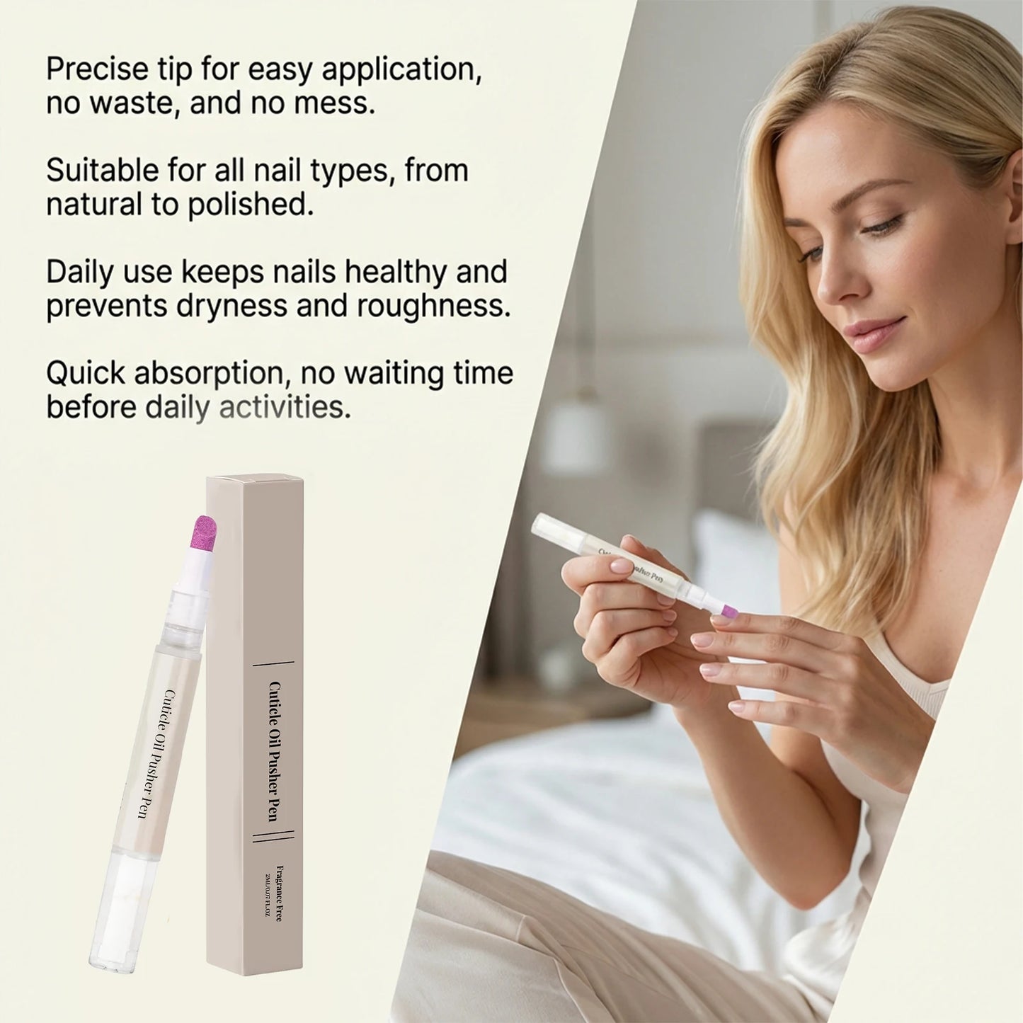 Nail care pen - Gentle care for smooth and shiny nails, moisturizing and smooth, convenient for daily maintenance and care.