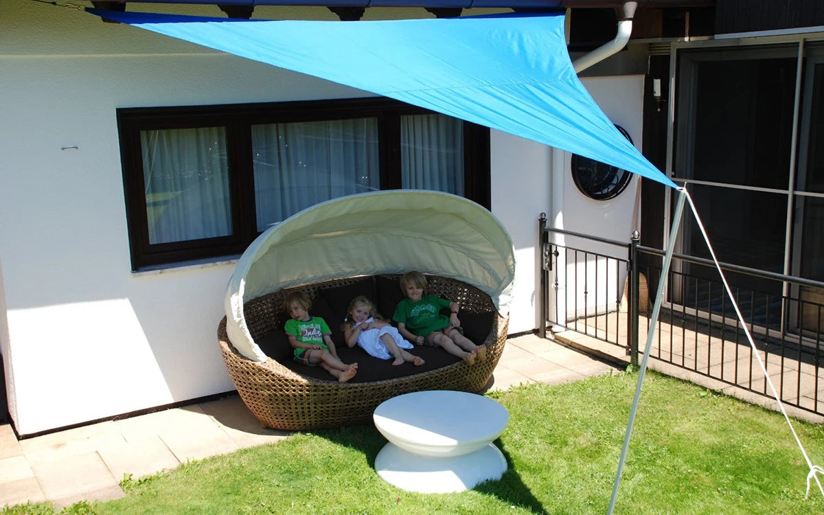 5x5x5/2x2x2M Waterproof Sun Shelter Triangle Sunshade Protection Outdoor Canopy Garden Patio Pool Shade Sail Awning Shade Cloth