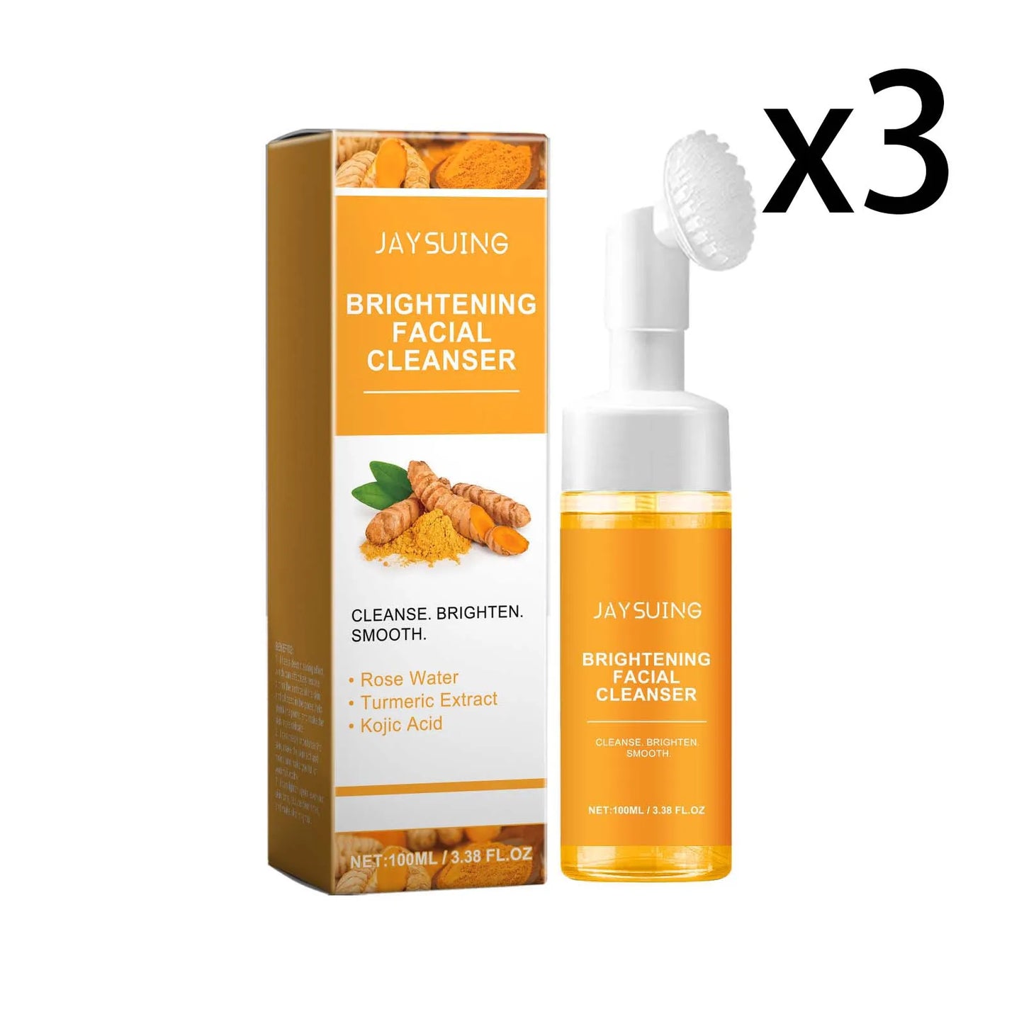 Turmeric Deep Cleansing Cleanser Exfoliate Reduce Facial Dirt Gentle Oil Control Nourish Skin Massage Moisturizing Face Cleanser
