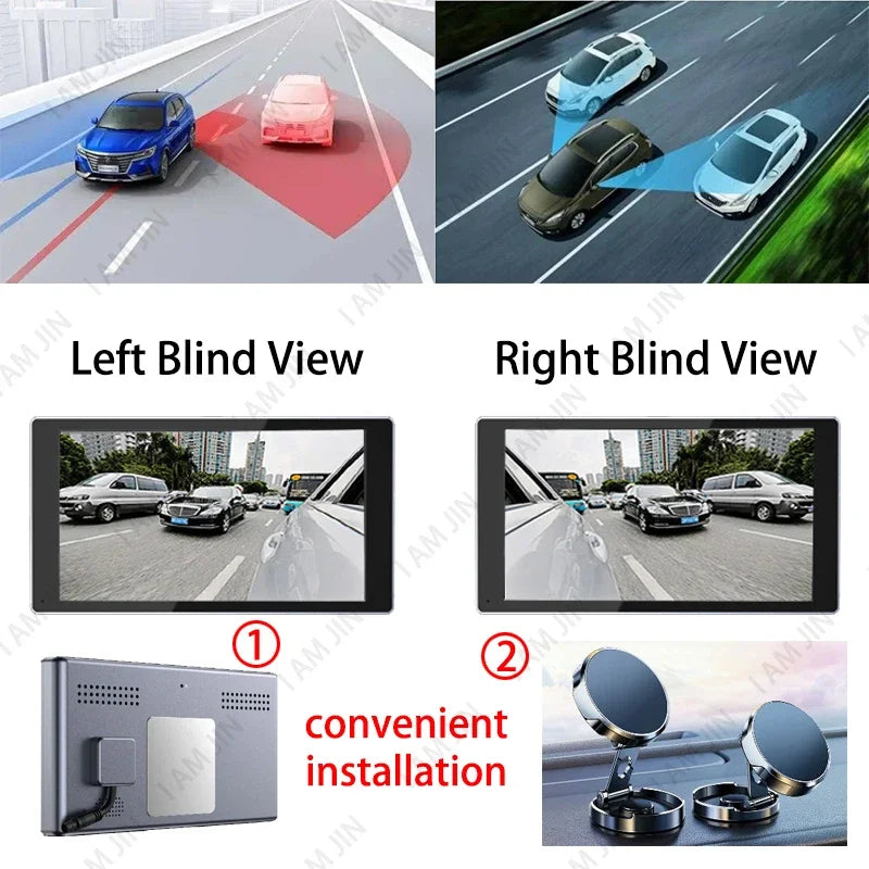 CMS Car Rear View Camera, Blind Spot Auxiliary Reversing System, Backup Side Camera Screen, IP68 Waterproof AHD Smart Monitor