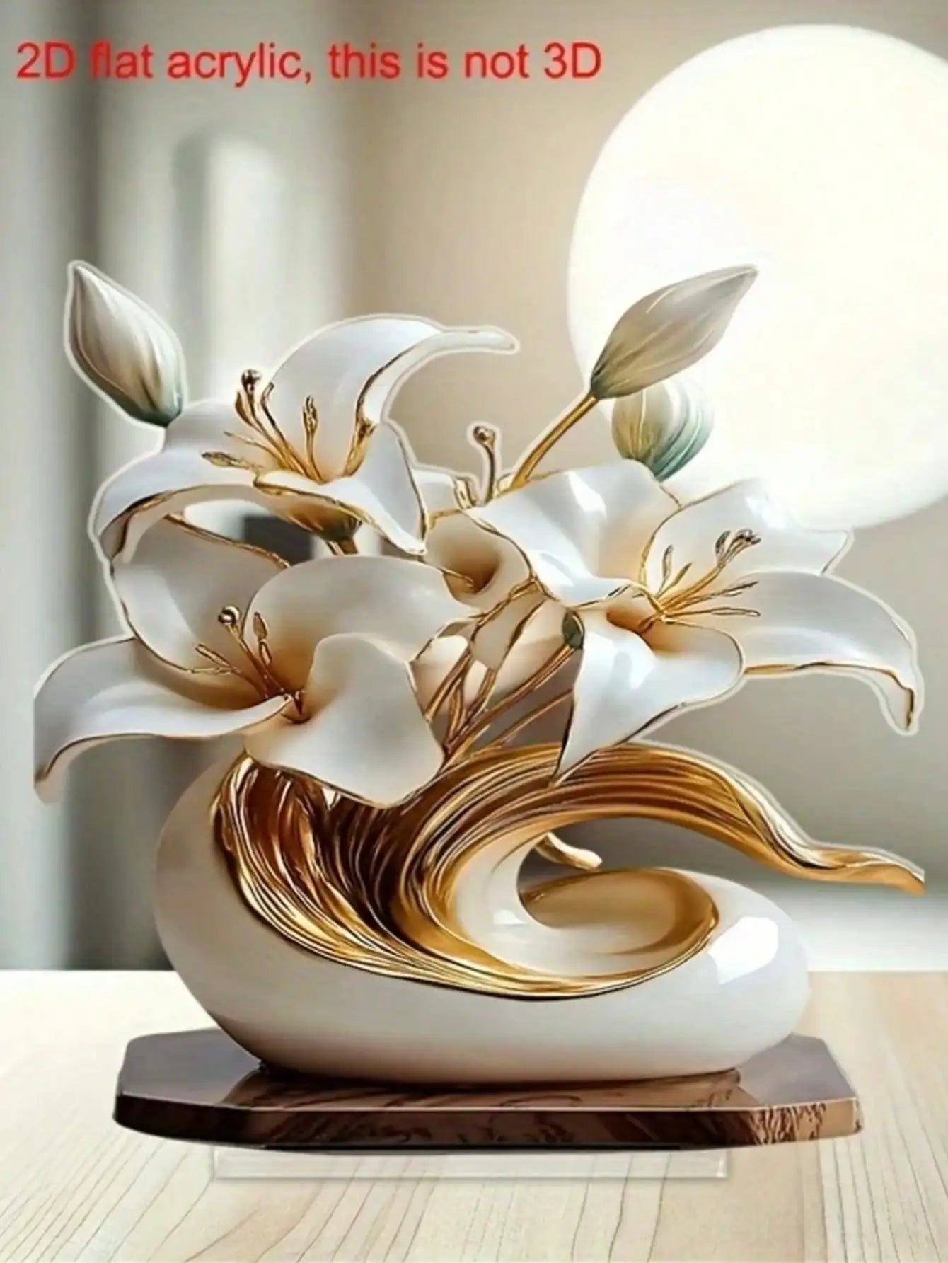 1 piece of lily desktop decoration ornament suitable for living room desktop and office decoraValentine Day wedding decor gifts