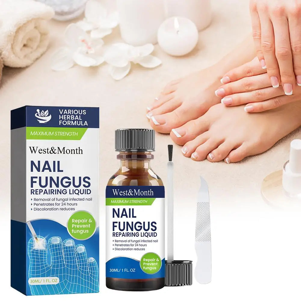 Nail Fungus Care Solution Anti-Infection Onychomycosis Repair Damaged Cracked Hand Foot Nail Manicureed Health Care Essence