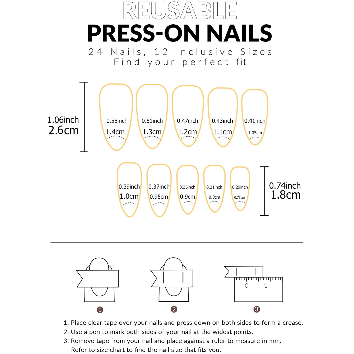 24PCS Almond Press on Nails Medium Fake Nails with Pink Bow Designs Glue on Nails Glossy Acrylic False Nails As Women Girls Fift