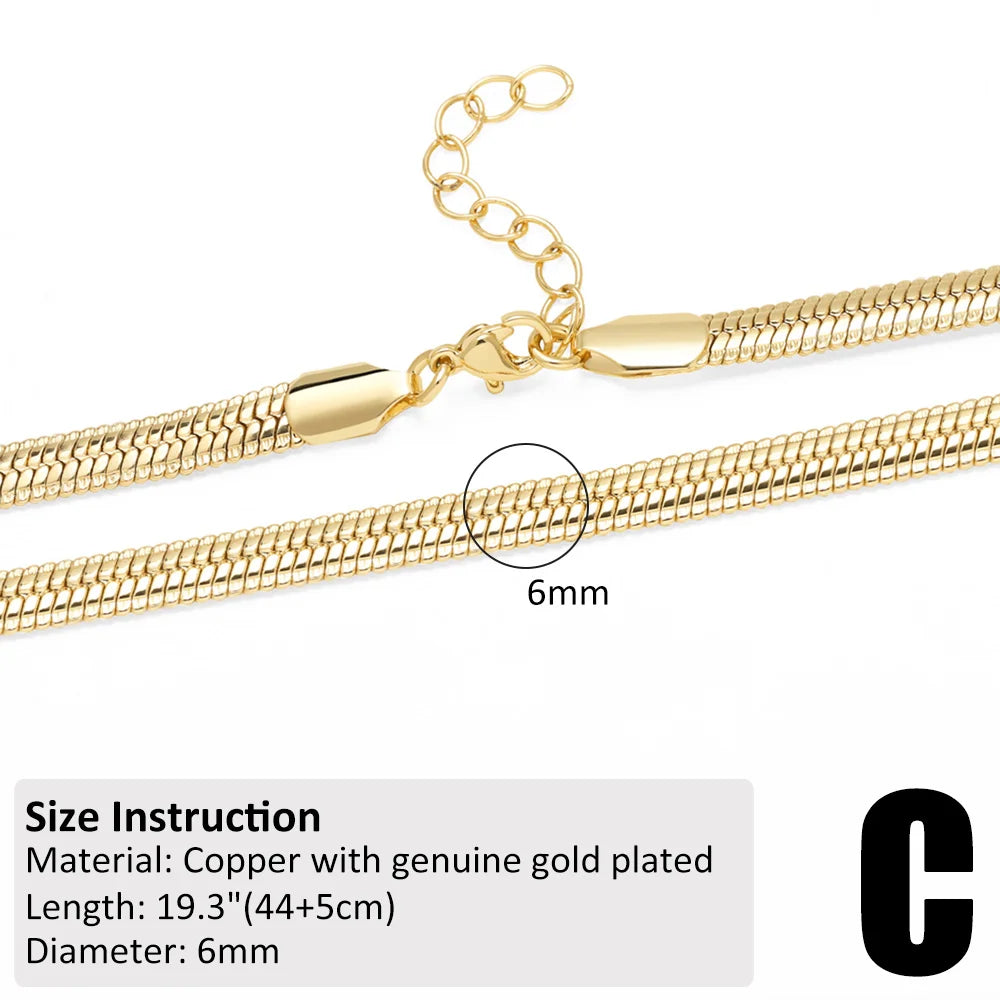 OCESRIO Multi-size Copper Lobster Claw Clasps Necklace Chain Beads Snake Chain Jewelry Making Findings Wholesale Bulk cana237
