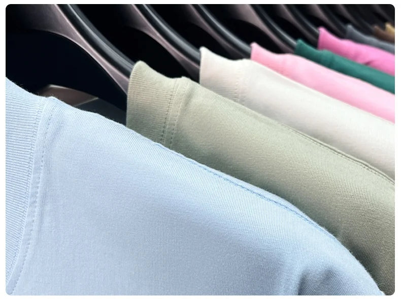 Men's Cotton Short Sleeve T-Shirt Fashionable Pony Print Summer New High-end Comfortable Casual Crew Neck Top