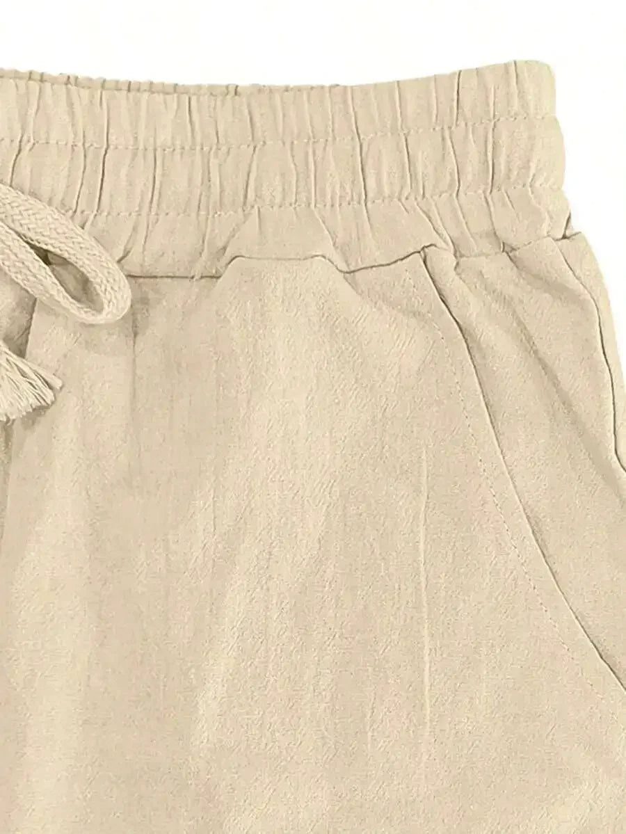 Men's Linen Wide Leg Casual Pants Are Loose Fitting, Breathable And Comfortable, Suitable For All Seasons And Versatile