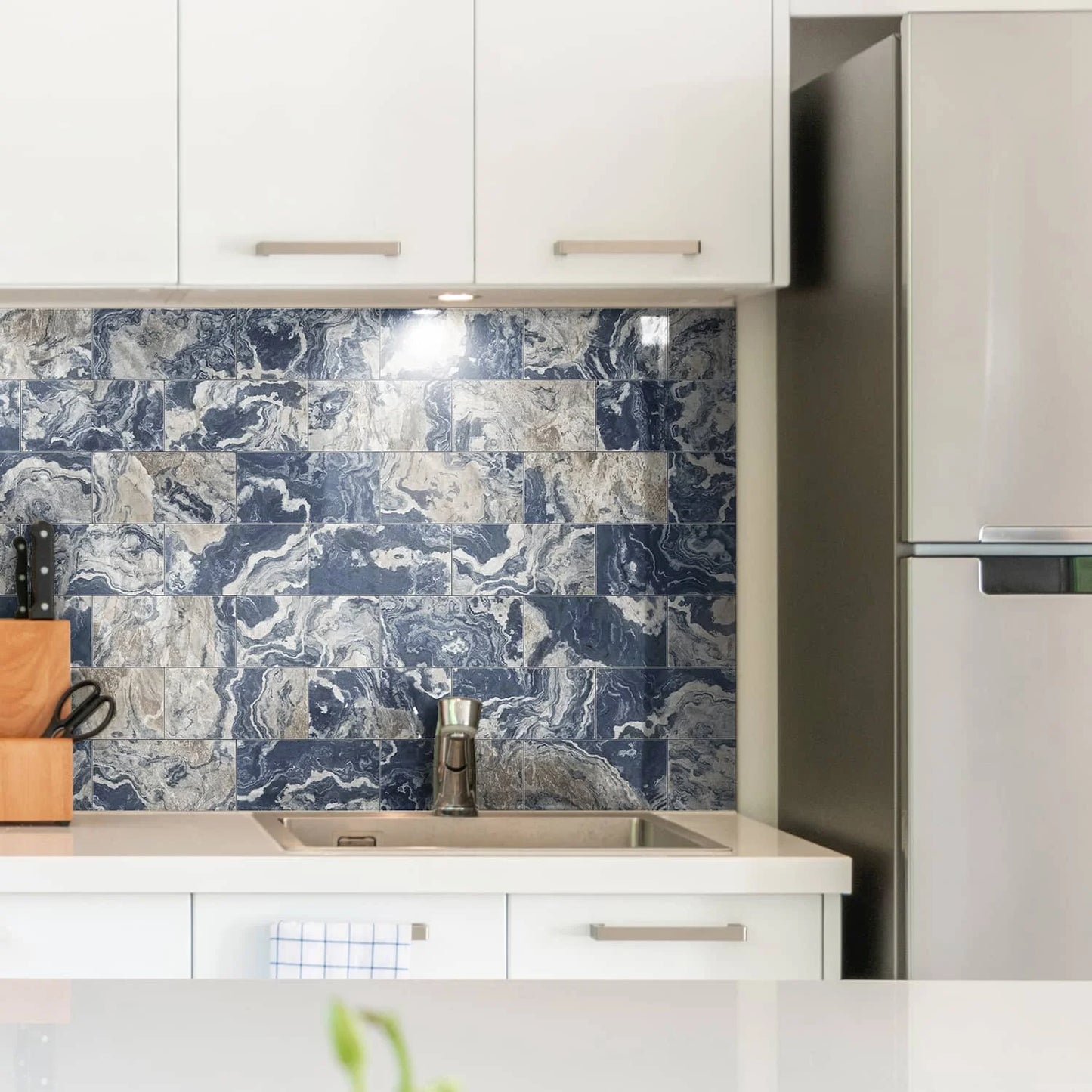 3x6 inch 24/48/96 marble tile stickers, self-adhesive wall stickers, suitable for kitchen and bathroom splash proof decoration