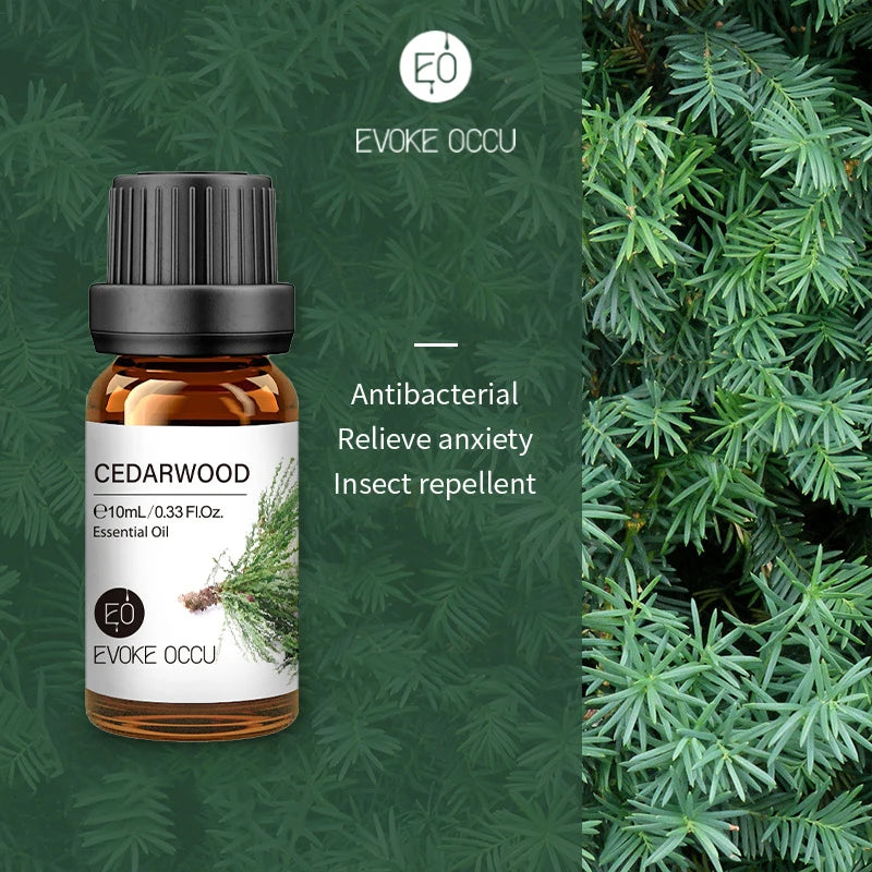 EVOKE OCCU 10mL Essential Oil, Lavender Jasmine Rose Vanilla Pure Natural Oil for Diffuser Humidifier Massage Candle Soap Making