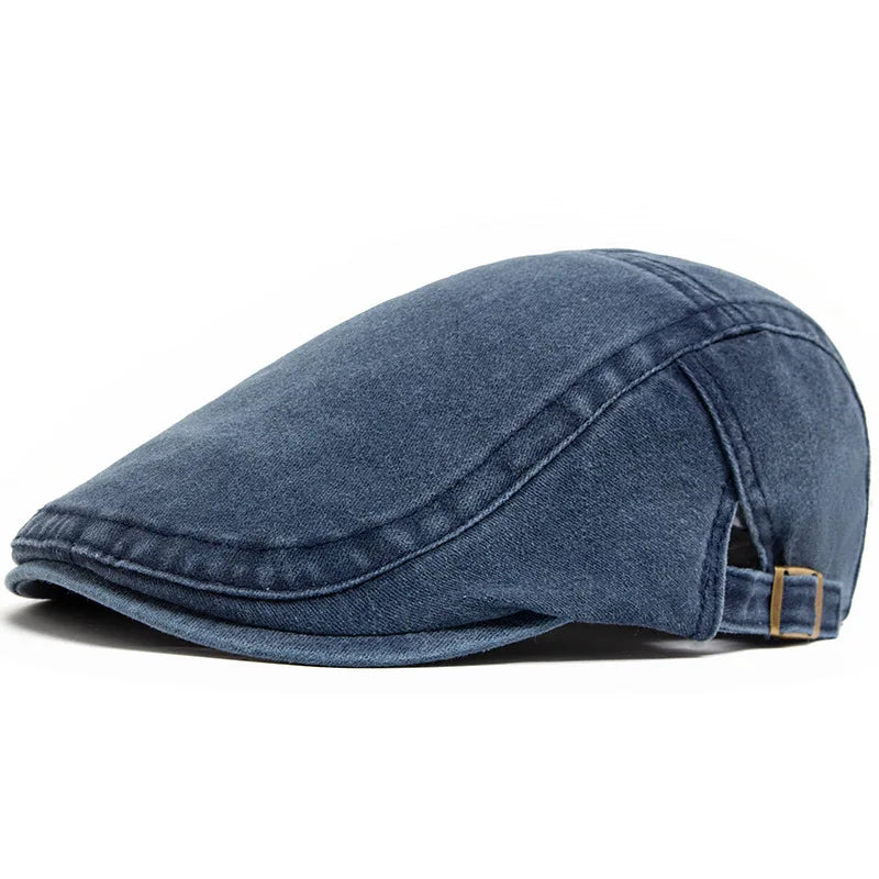 Hot sale Vintage Painter Beret Unisex Fashion Flat Visor Cap Casual Autumn Retro Cotton Solid Newsboy Hat Summer Adjustable