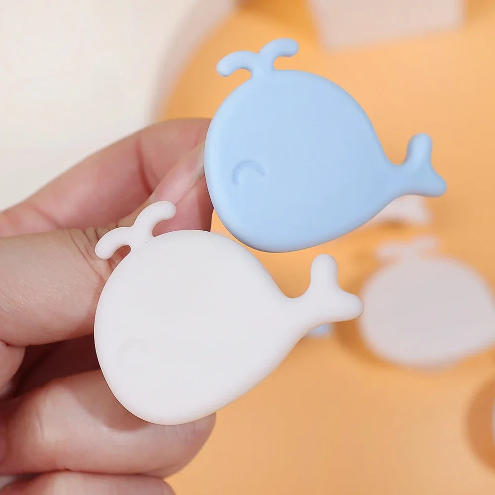 10/1Pcs Silicone Wash Basin Overflow Ring Remplacement Whale Shape Cover Bathroom Basin Trim Sink Drain Cap Overflow Ring Plug
