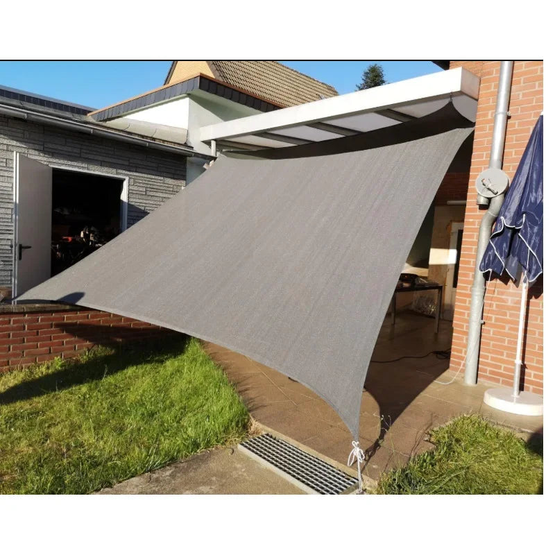 2.5x2.5M Square Shade Sail 300D Waterproof Polyester For Garden Terrace Canopy Swimming Pool Sun Shade Canvas Camping Awning