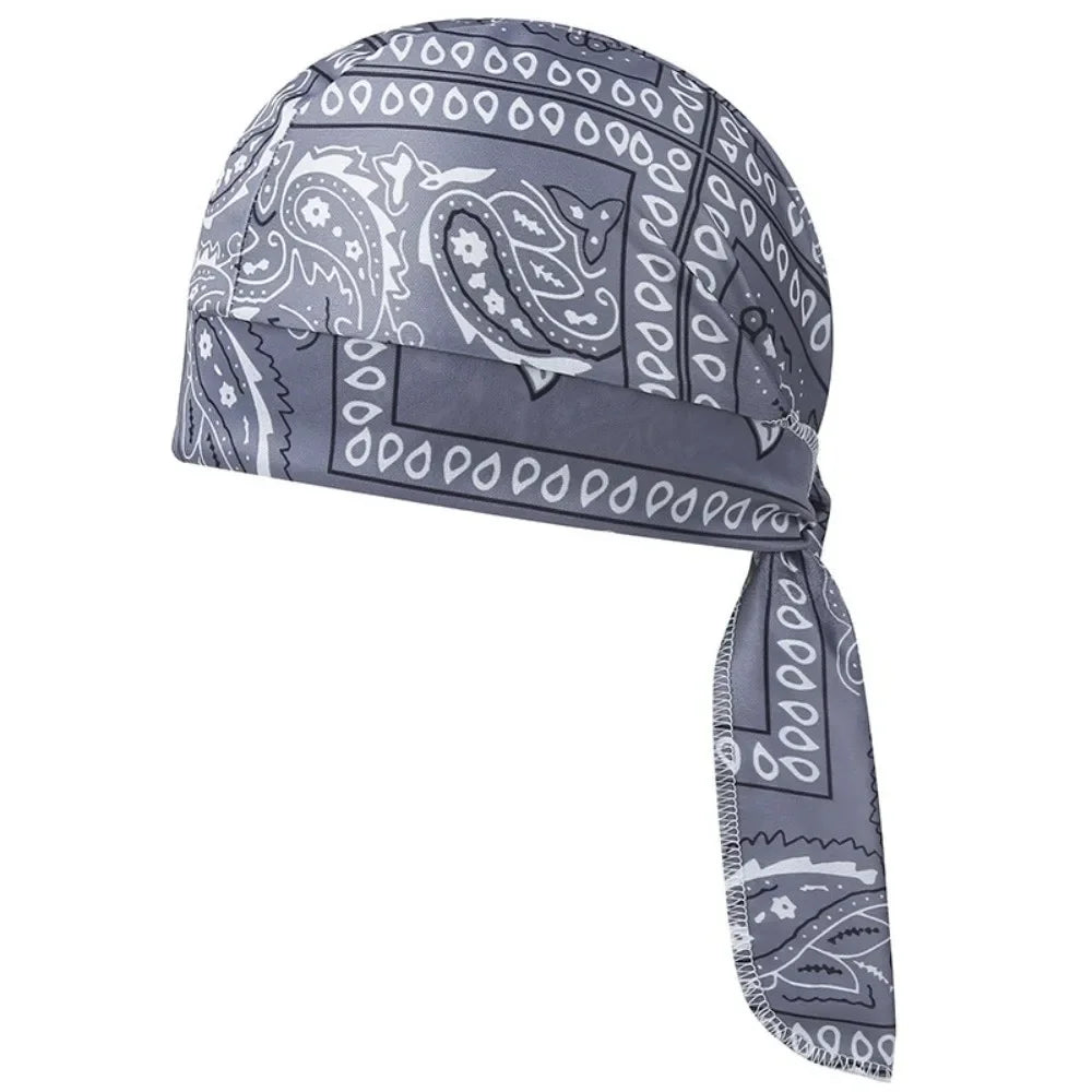 Men Women Quick Dry Headscarf Cotton Pirate Hat Outdoor Sport Cycling Bandana Sweat Absorbant Cancer Chemo Cap Muslim Turban