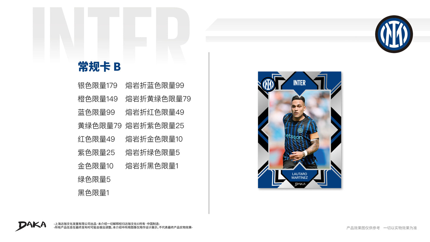 Genuine Daka 2025-26 Top Audience Series Internazionale Milano Real Madrid Barcelona Collection Card Football Club Official Box