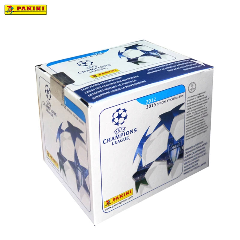 Panini Champions League Stickers Mega Box 50 Packets - 2012-13 Full Season Soccer Cards Collection with Rare Shiny Foil Cards