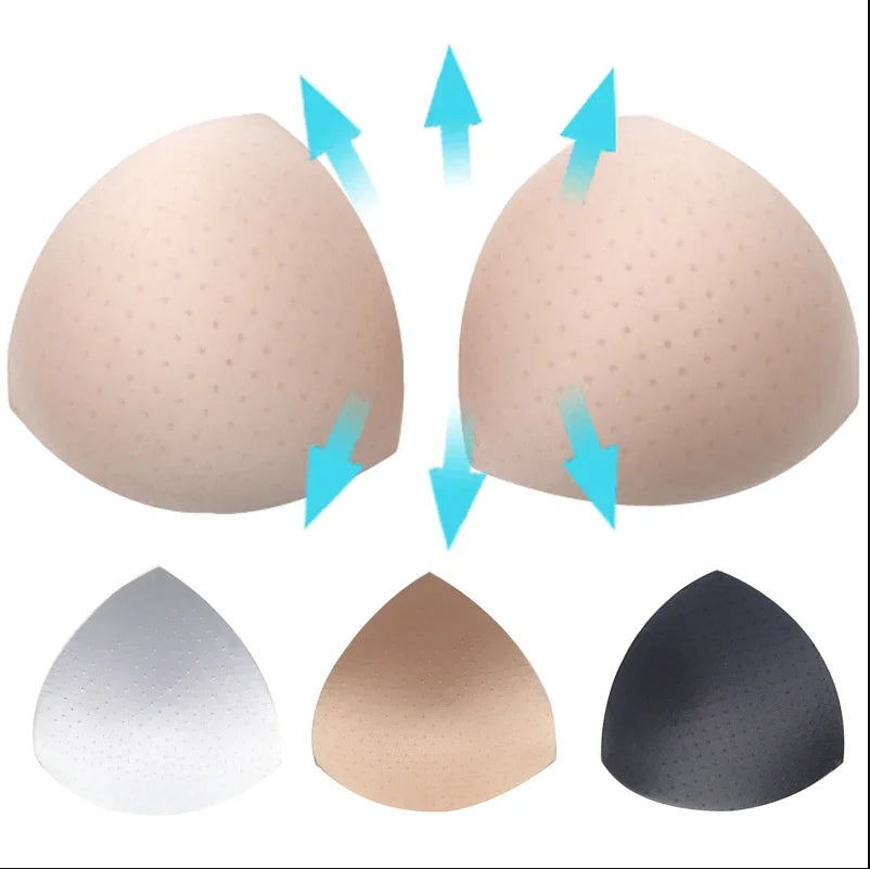 1/2/3Pair Removeable Push Up Pads Bra Pad Triangle Bra Padding Inserts Chest Cups Pads for Swimsuit Bikini Padding Intimates