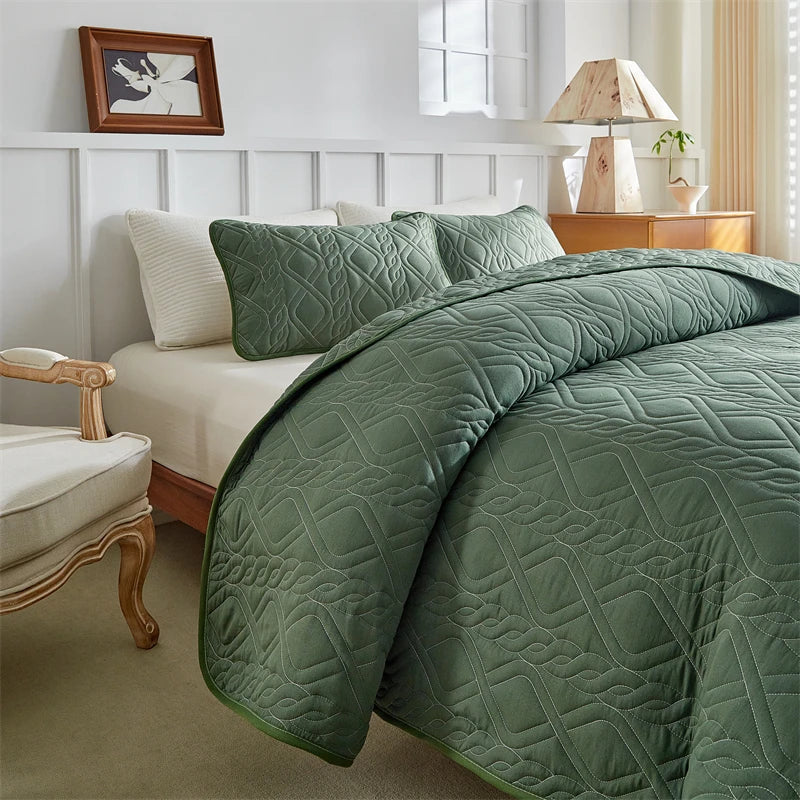 Quilt Bedding Sets, Lightweight Soft Bedspread Coverlet with Pillow Cases, Quilted Blanket Thin Comforter Bed Cover, All Season