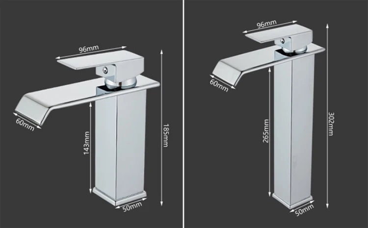 Waterfall Basin Faucet Gold and Black Sink Waterfall Mixers Bathroom Faucet Deck Mounted Washbasin Taps