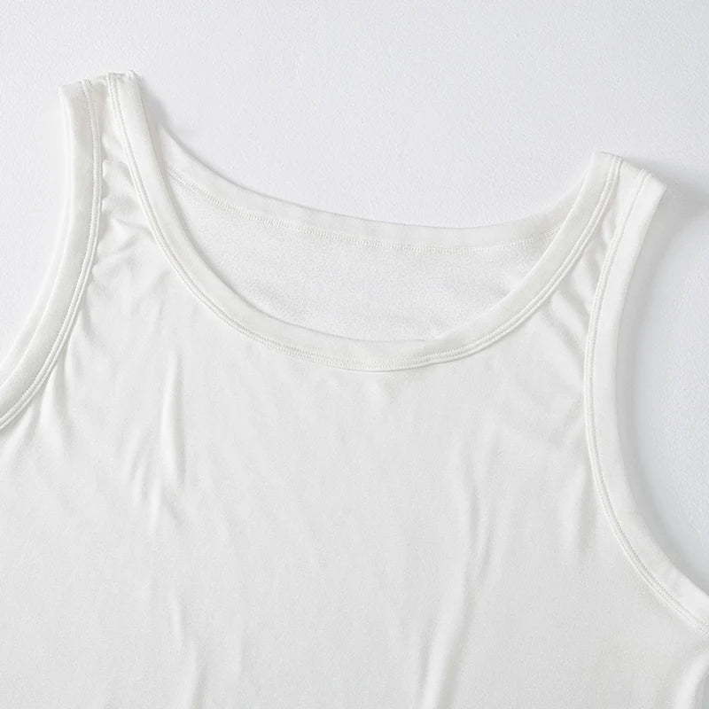 1/3 Men's Tank Top Four Seasons Black and White Solid Color Narrow Shoulder Casual Sports Fitness Comfortable Home Top Trendy