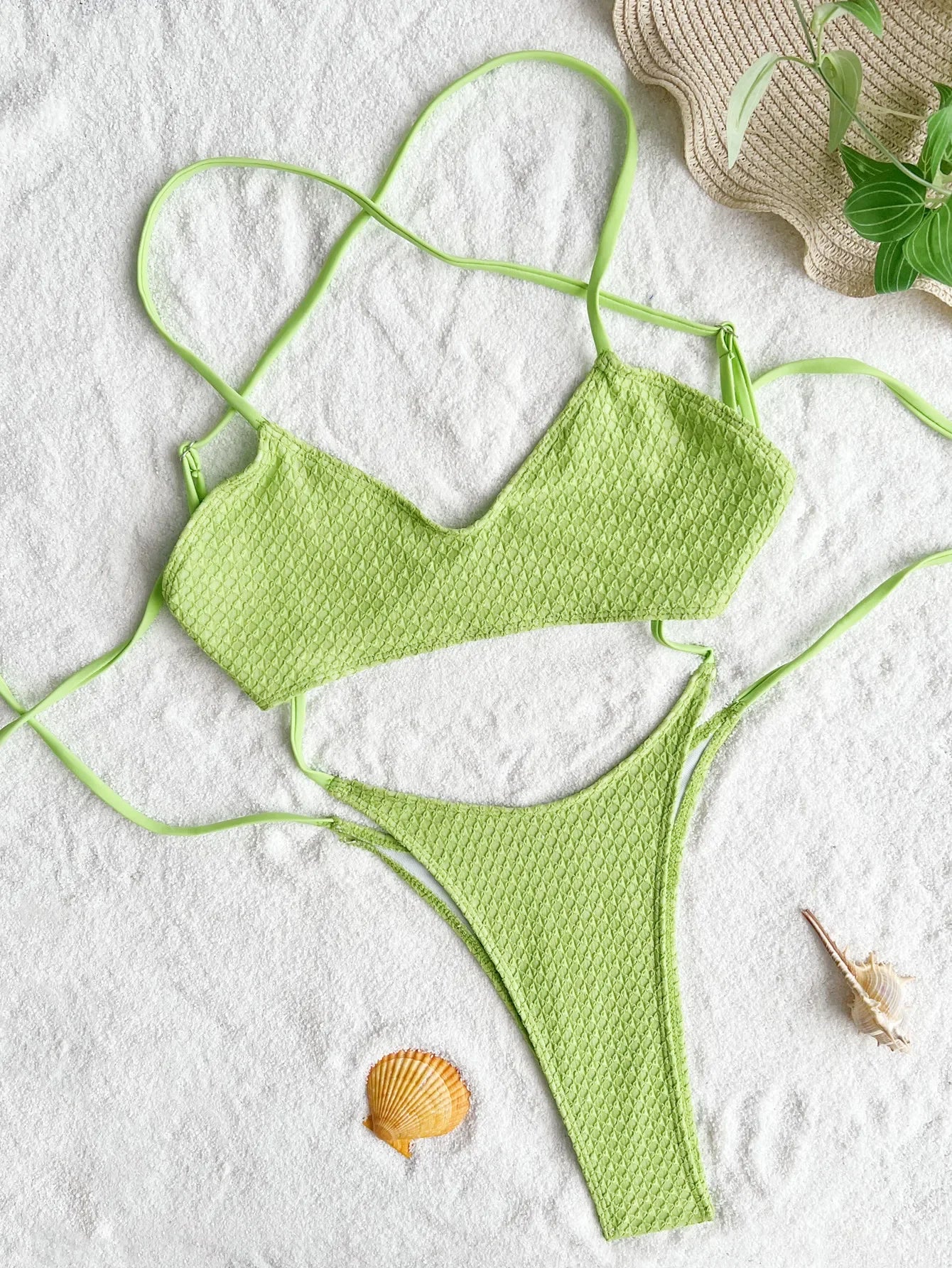 Sexy hollow tie swimsuit One Piece bikinis Swimwear halter high waist backless lace up bathing suit beach outfits bodysuits
