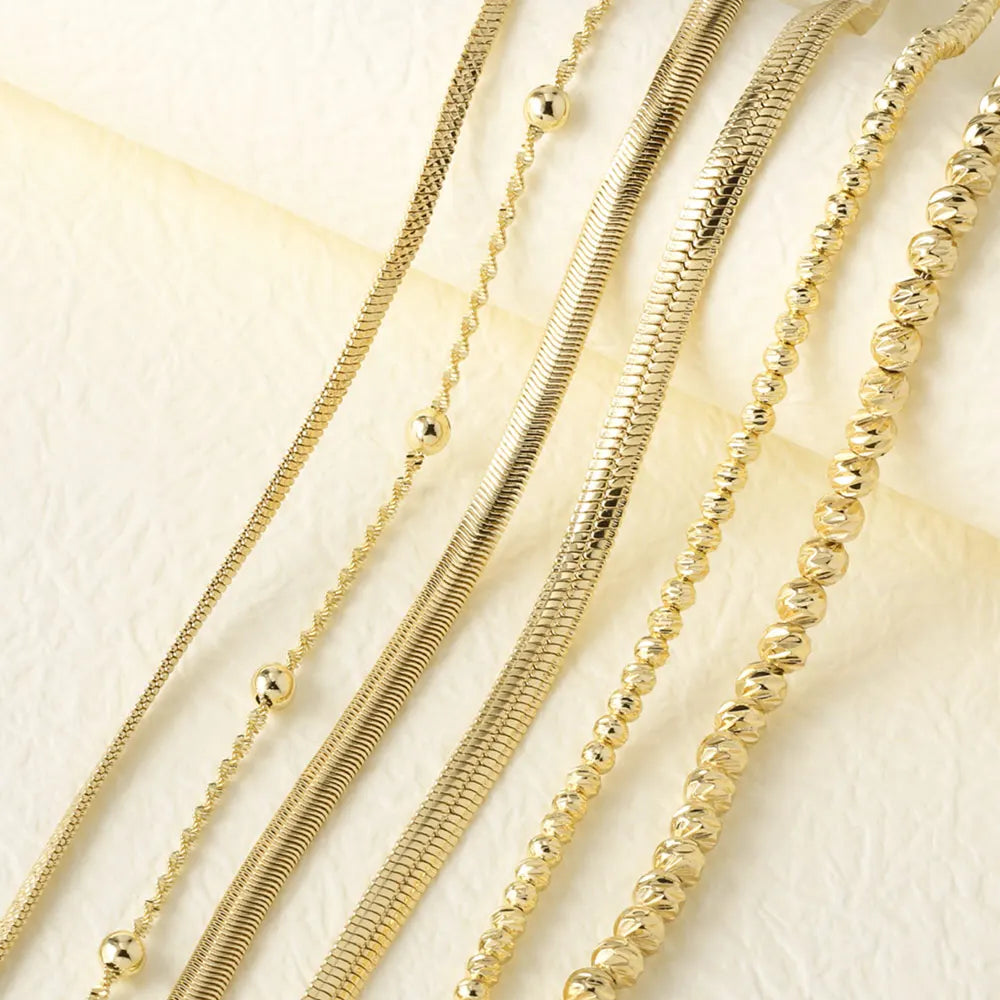 OCESRIO Multi-size Copper Lobster Claw Clasps Necklace Chain Beads Snake Chain Jewelry Making Findings Wholesale Bulk cana237