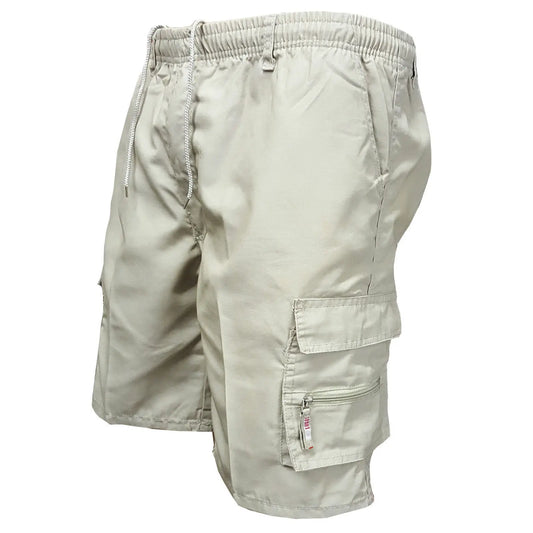2025 Men's Tactical Shorts Summer Casual Jogging Cargo Shorts Loose Multi-pockets Elastic Waist Work Hiking Overalls Short Pants