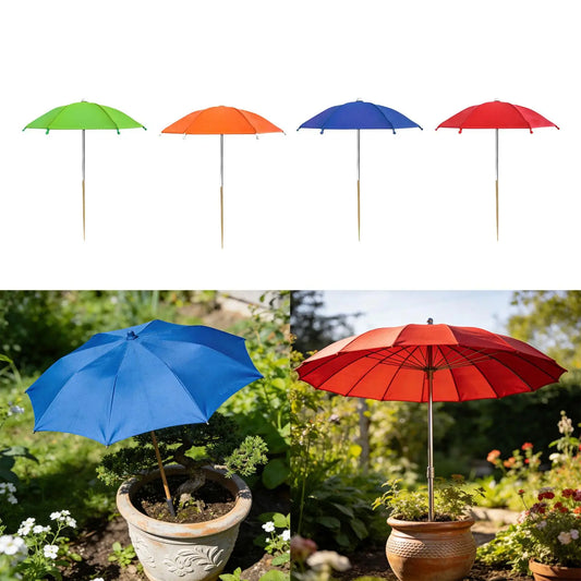 Patio Shade Umbrella for Plants Cloth Steel Frame Weather Resistant Mini Parasol Sun Protection for Garden