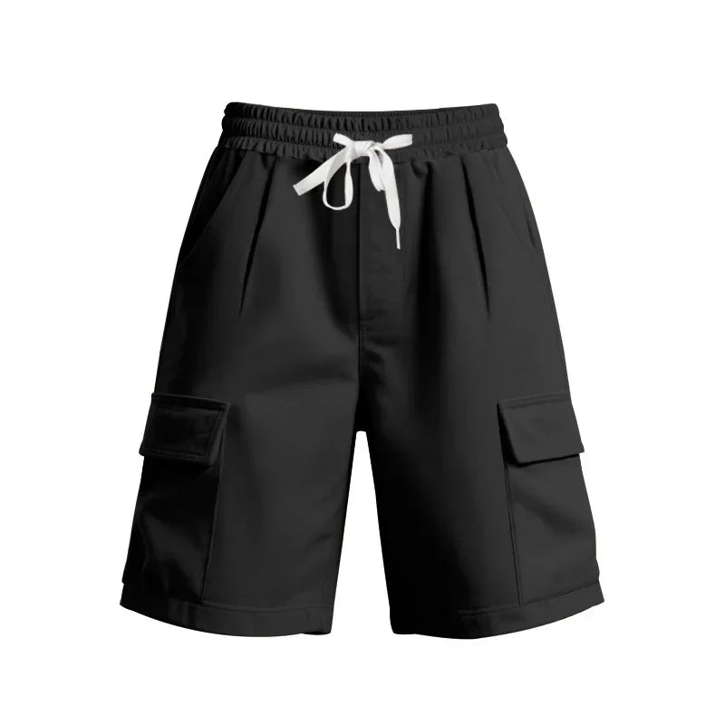 Sports five-point pants men's summer breathable and skin-friendly loose squat jogging casual multi-pocket tooling shorts