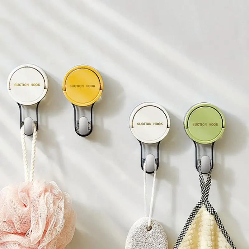 Suction Cup Hook Reusable Stronge Vacuum Bathroom Suction Cup Hooks Waterproof Towel Rack Clothes Hanger Hook Accessory