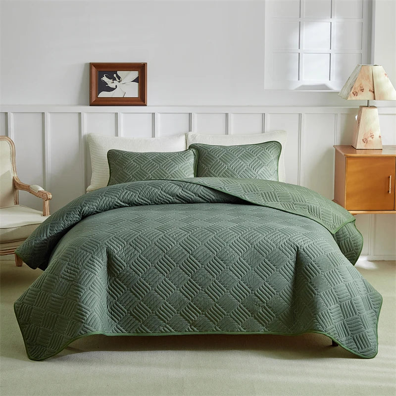 Quilt Bedding Sets, Lightweight Soft Bedspread Coverlet with Pillow Cases, Quilted Blanket Thin Comforter Bed Cover, All Season
