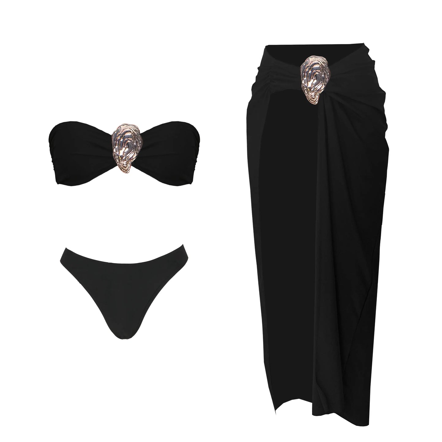 Bikini Bandage Swimsuit High Waist Swimwear for Women Brazilian Bikini 3 Pcs Bathing Suits Summer Female
