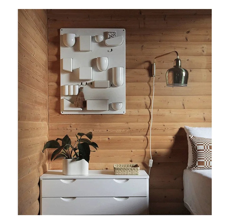 Wall-mounted Storage Rack with Hooks for Office, Kitchen and Workshop Children's Room Organizer with Adjustable Shelves