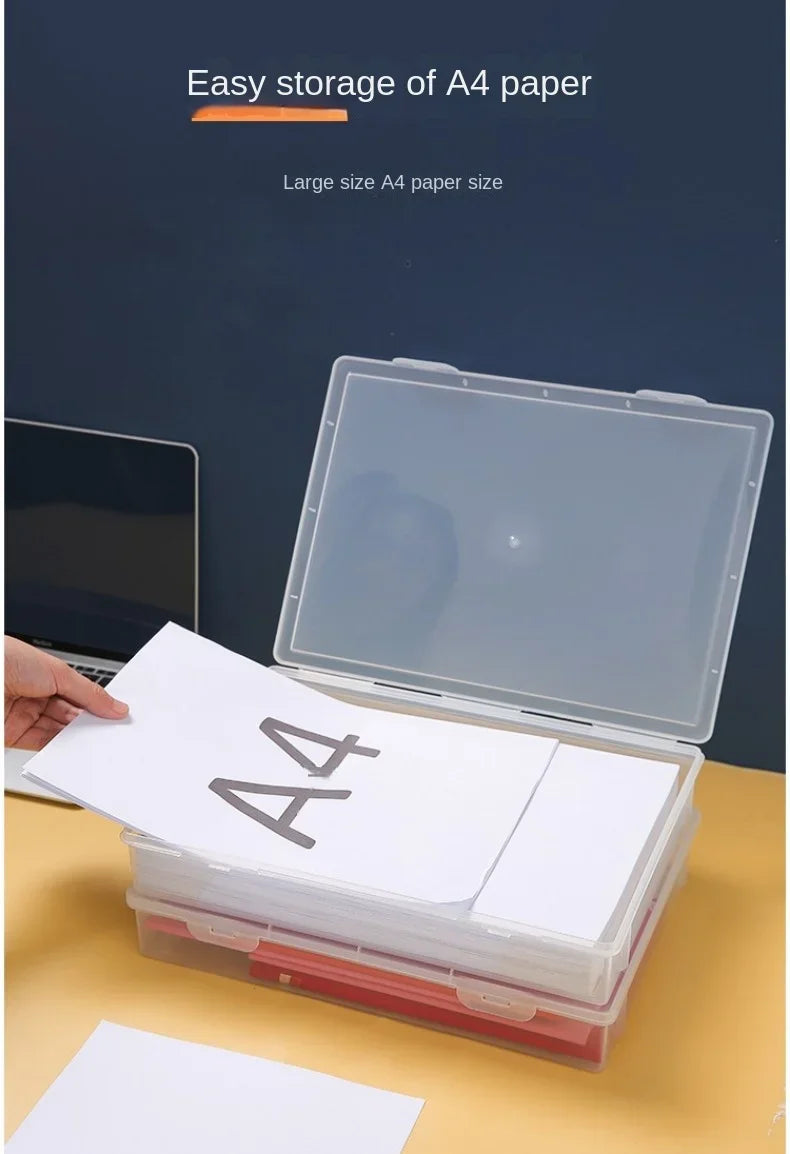 Document Organizer Organized Storage Box Simplicity Certificate File Container Dust Proof A4 Organizing Box Dropshipping